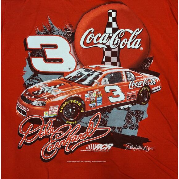 Vintage Chase Authentics Dale Earnhardt Jr Coca-Cola Red T Shirt Sz XL 1998 - Picture 15 of 15